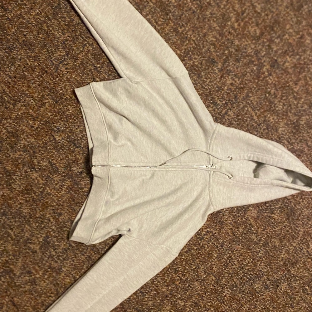 Light Gray Zip-Up Hoodie